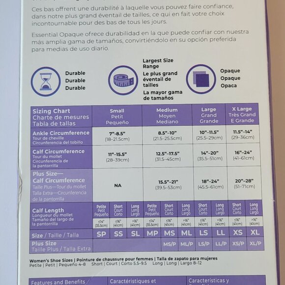 Sigvaris Medical Compression Hosiery / Knee-High / LL / Black / 863CLLW99 - Picture 5 of 5